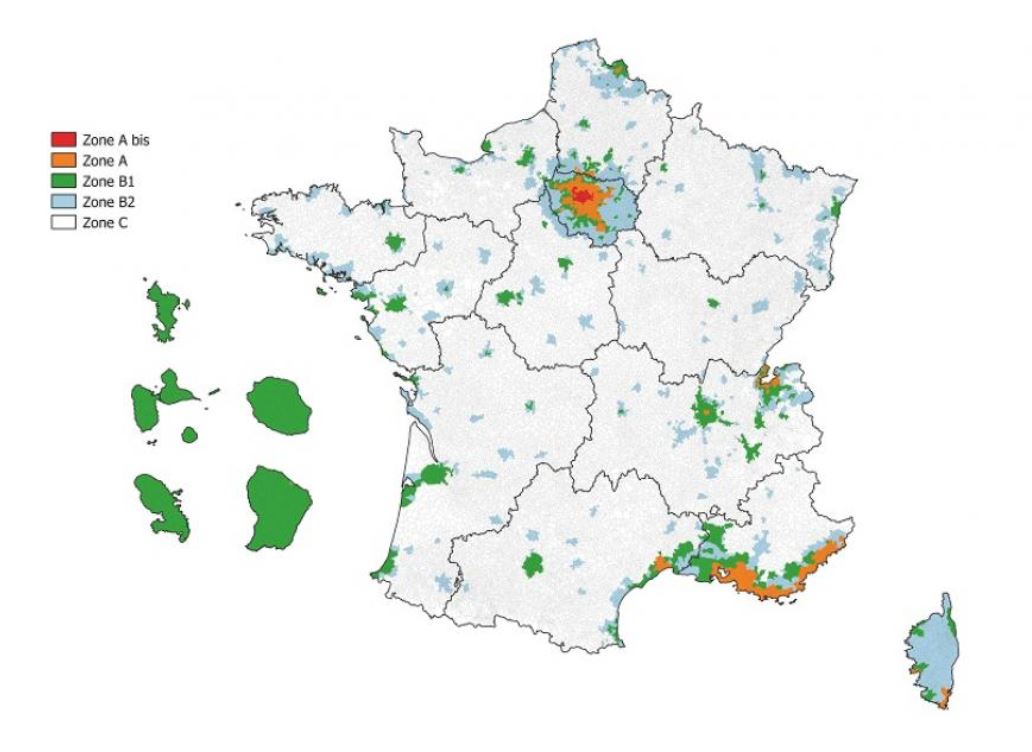 Répartition Des Zones De La Loi Pinel